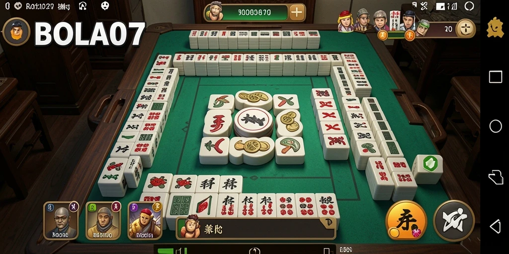 Screenshot BOLA07 menampilkan gameplay Mahjong yang menarik dan menantang.
