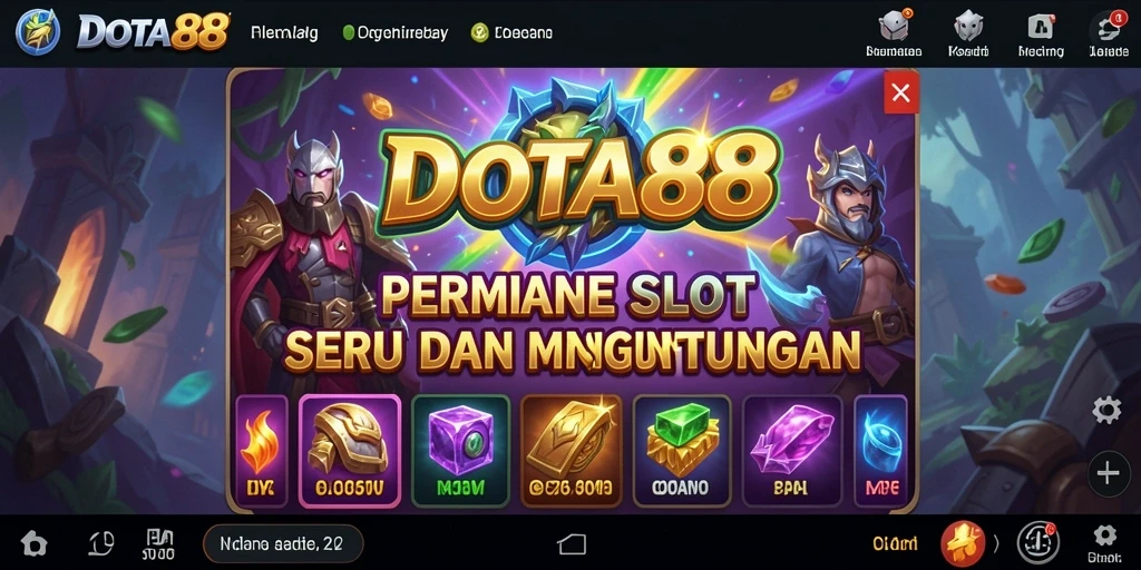 Menampilkan gameplay menarik dari DOTA88 dengan simbol slot yang berwarna-warni.