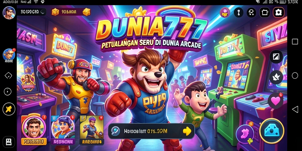 Tangkapan layar gameplay DUNIA777 dengan aksi arcade yang seru.