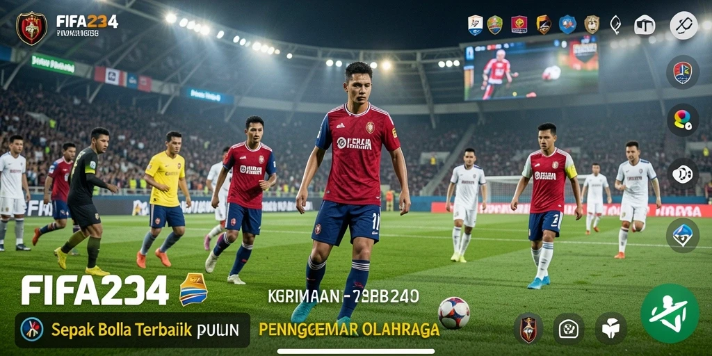 Tampilan mendebarkan dari gameplay FIFA234 yang menunjukkan aksi di lapangan.