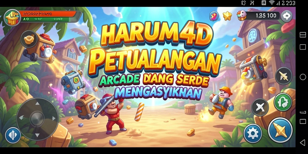 Screenshot gameplay HARUM4D yang penuh aksi dan keseruan.