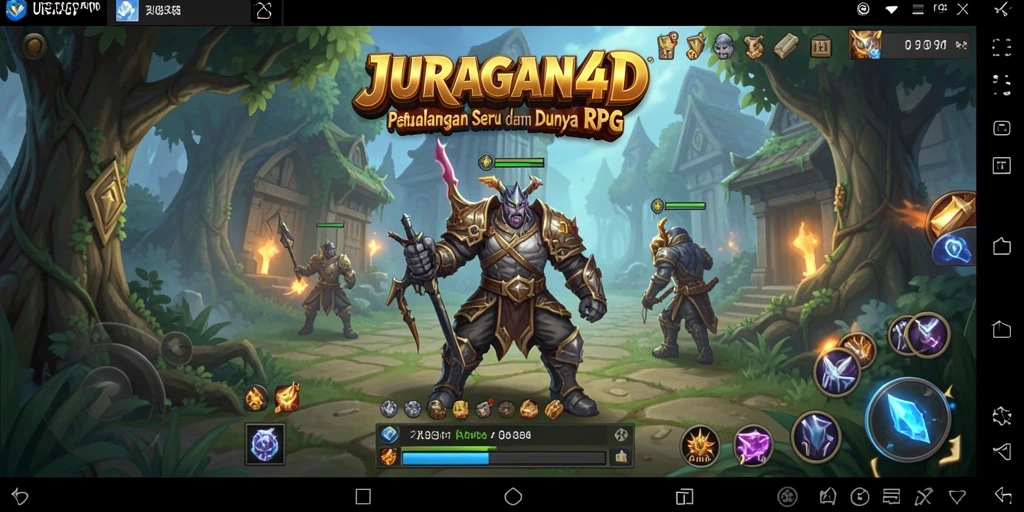 Tampilan penuh aksi gameplay RPG JURAGAN4D yang seru.