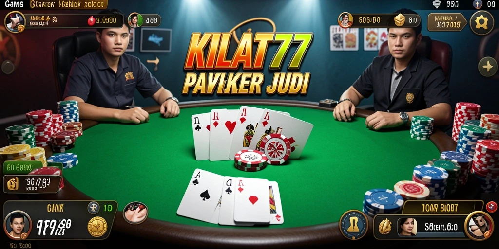 Tampilan menarik dari gameplay Poker di KILAT77.
