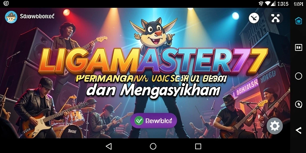 Screenshot gameplay menarik dari LIGAMASTER77 saat bermain musik.