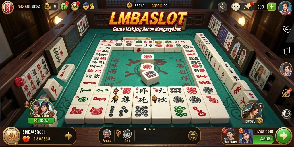 Screenshot LMBASLOT menunjukkan aksi seru permainan Mahjong.