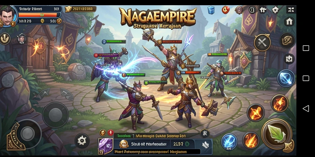 Tampilan permainan NAGAEMPIRE yang epik dan strategis.