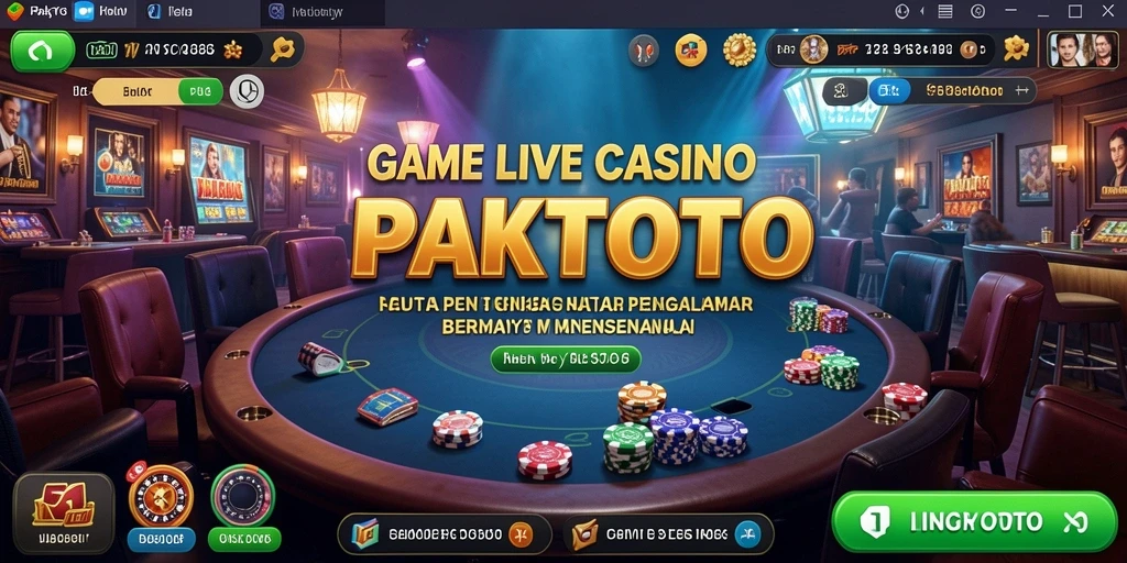 Tampilan menarik dari permainan Live Casino di PAKTOTO.