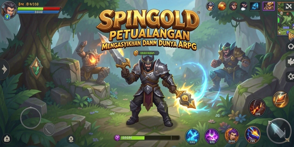 Tampilan gameplay menegangkan dalam dunia ARPG di SPINGOLD.