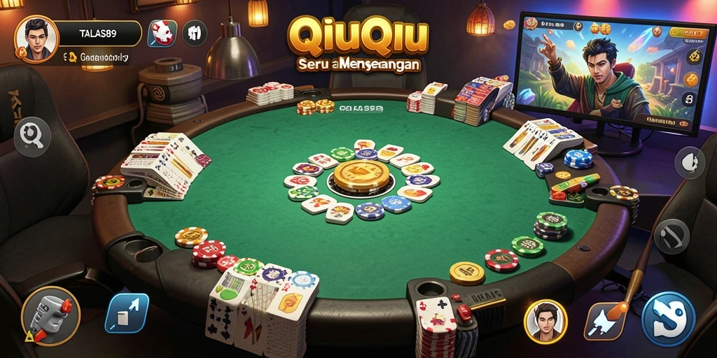 Tampilan gameplay QiuQiu yang seru di TALAS89.