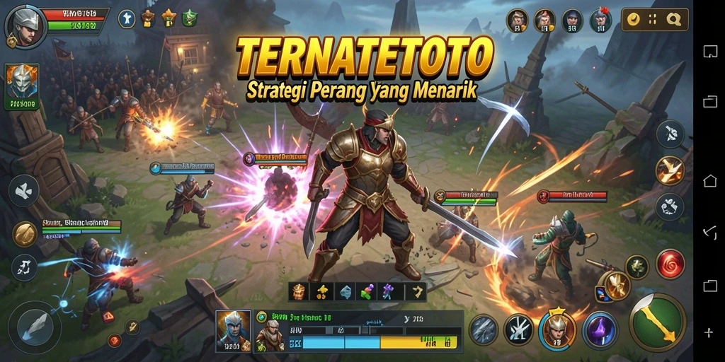 Screenshot TERNATETOTO menampilkan aksi pertempuran seru dalam strategi permainan.
