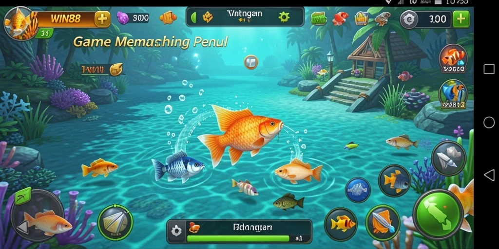 Tampilan screenshot gameplay WIN88 yang menampilkan aksi memancing yang seru.