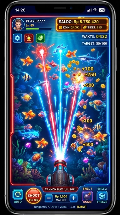 Tampilan antarmuka aplikasi fungame777 yang intuitif dan ramah pengguna.